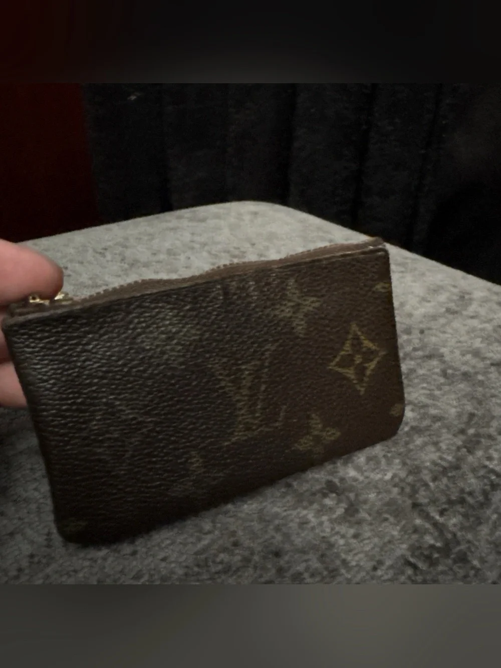 Louis Vuitton Monogram Zip Card Holder in Brown